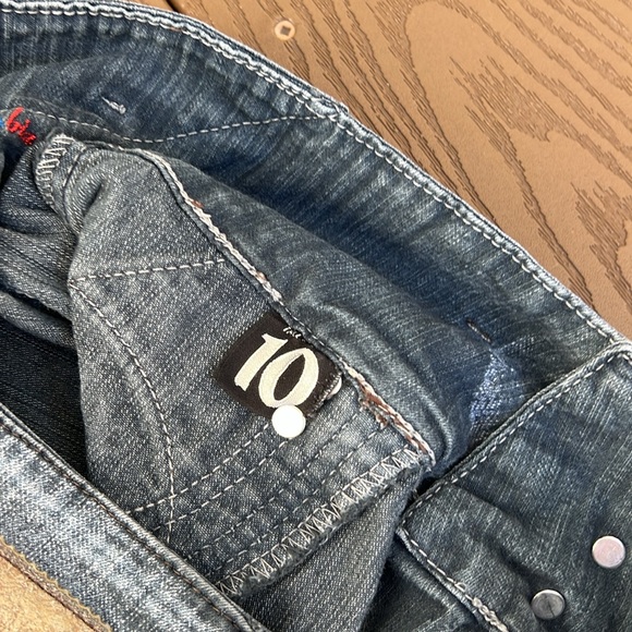 LOi wide waist button/zip skinny jeans made in Columbia SZ 10/Juniors 5 USA - Picture 4 of 14